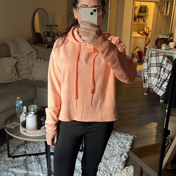 Orange wild fable cropped hoodie S